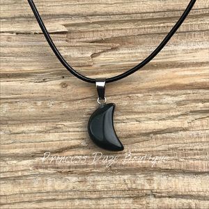 Natural Stone Moon Necklace‎